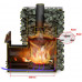 Банная печь дровяная Ермак 20 СЕТКА СТАНДАРТ ЧУГУН